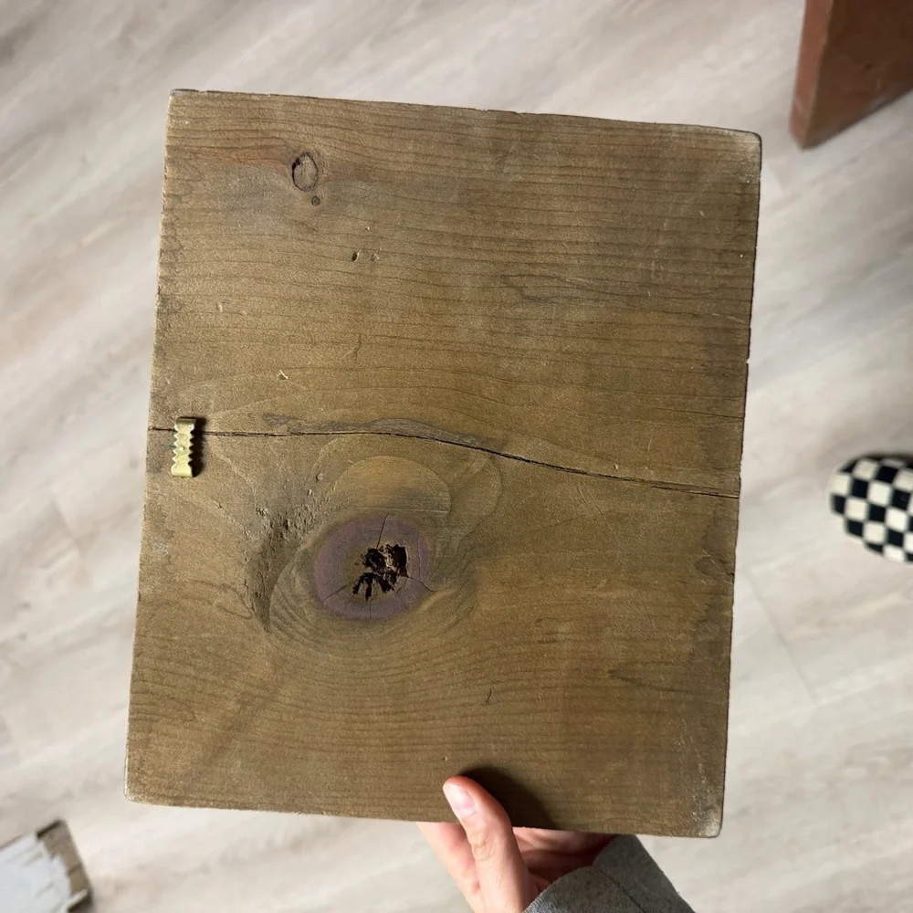 Rustic Wooden Dog Leash Holder with Paw Print